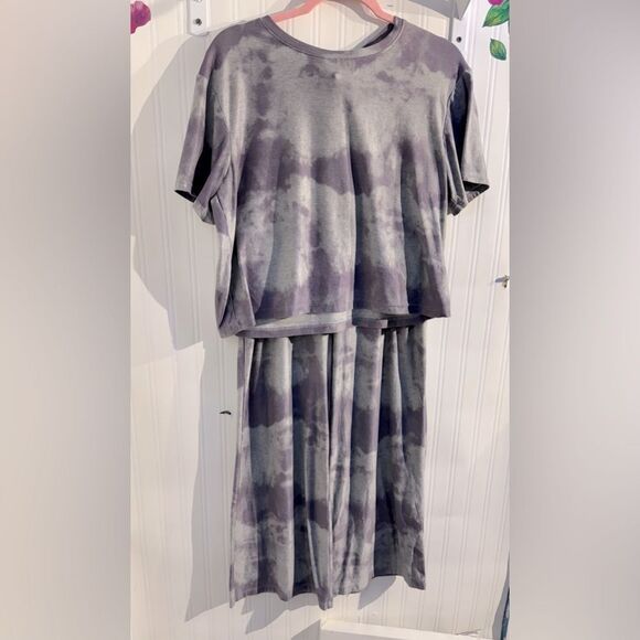 Beyond Yoga Purple Tie-Dye Top & Pants set Sz S - Picture 1 of 10